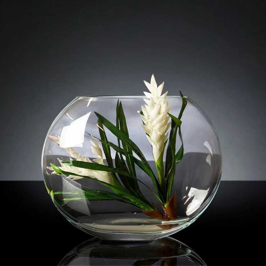 Aranjament floral mediu design LUX OVAL BROMELIA