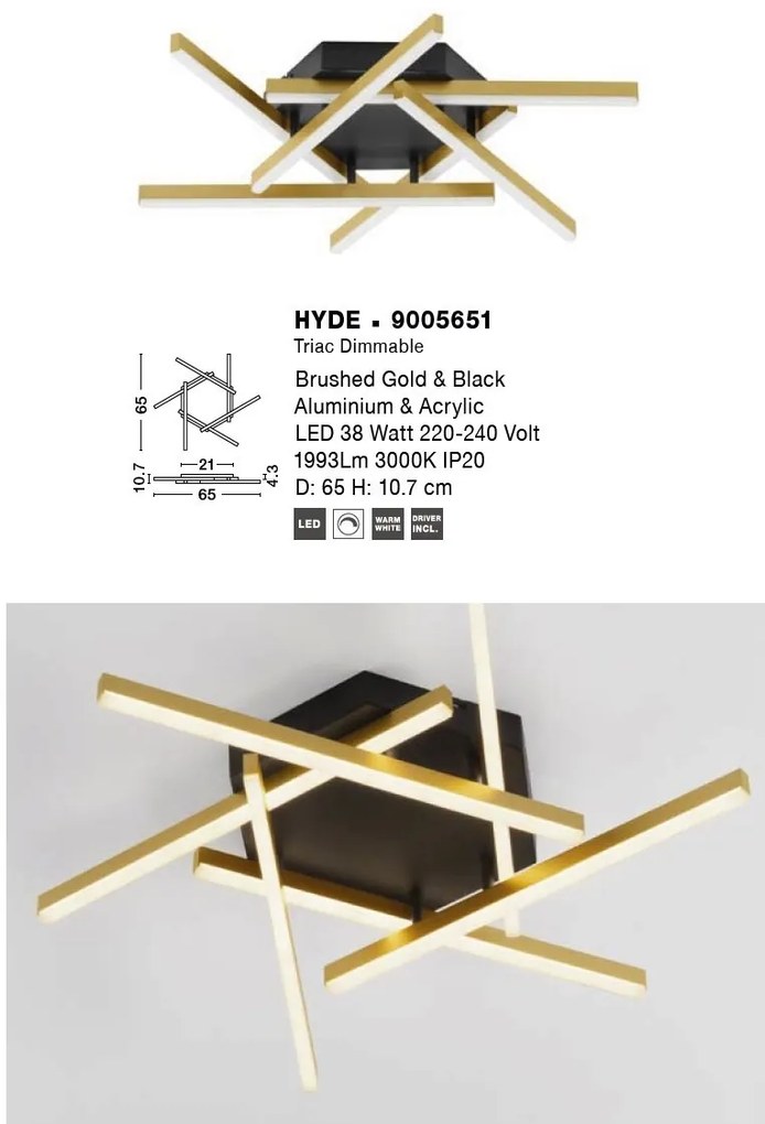 Lustra LED aplicata design minimalist HYDE