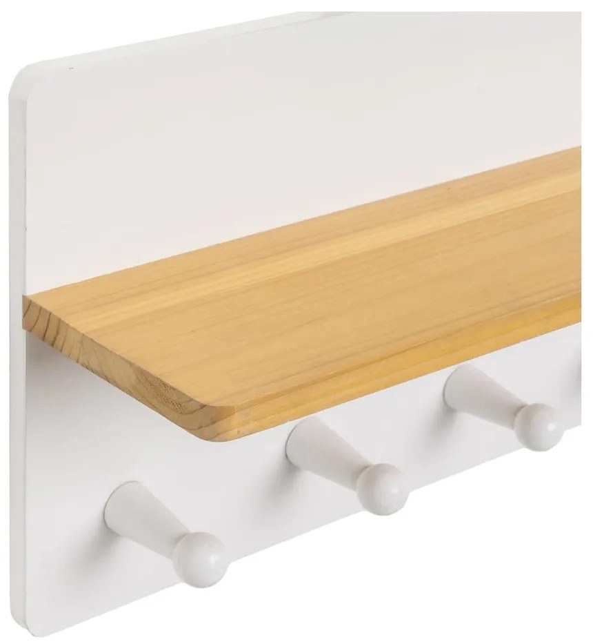 Cuier de perete alb cu raft – Casa Selección