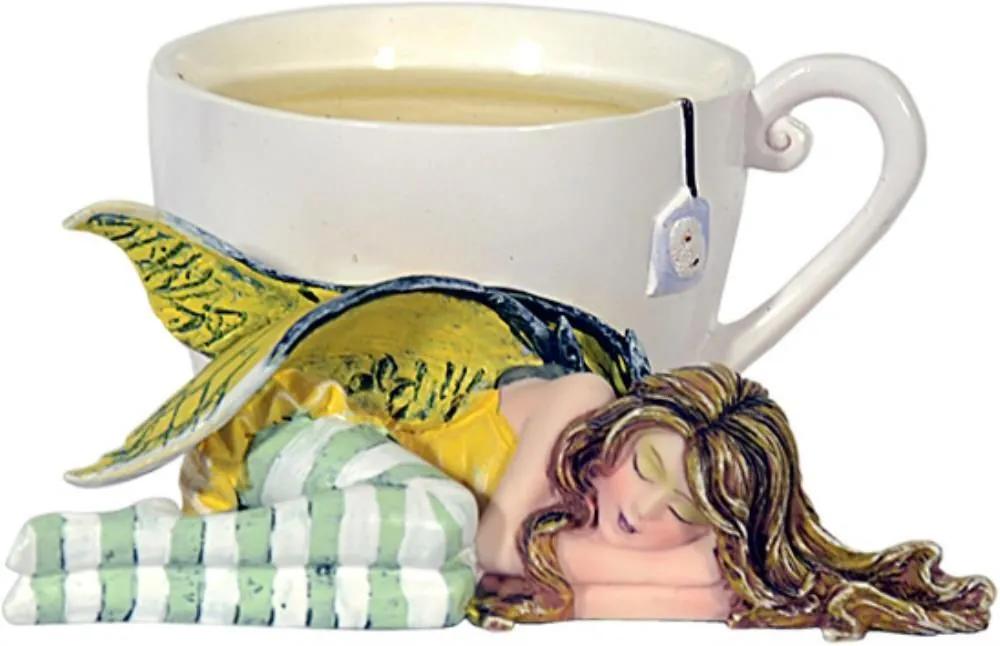 Statueta zana cu cescuta Ceai de musetel - Amy Brown 6cm