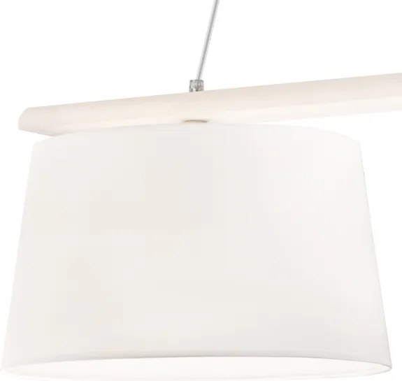 Lustră pe cablu AIDA, 2x E27, 60W, 230V, Ø 35 cm, stejar/alb