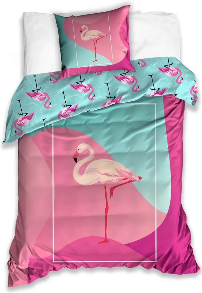 Lenjerie bumbac Flamingo, 140 x 200 cm, 70 x 90 cm