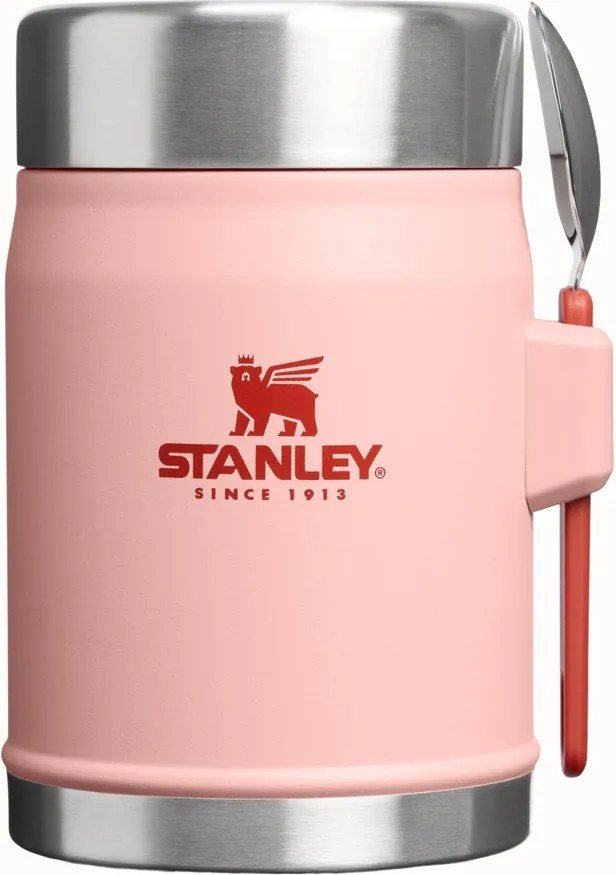 Termos piersică pentru mâncare din oțel inoxidabil 400 ml Legendary Food Jar + Spork Peach Rose – Stanley