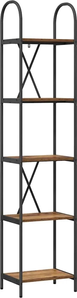 vidaXL Raft pentru cărți Lemn vechi 40 x 30 x 183 cm Lemn compozit