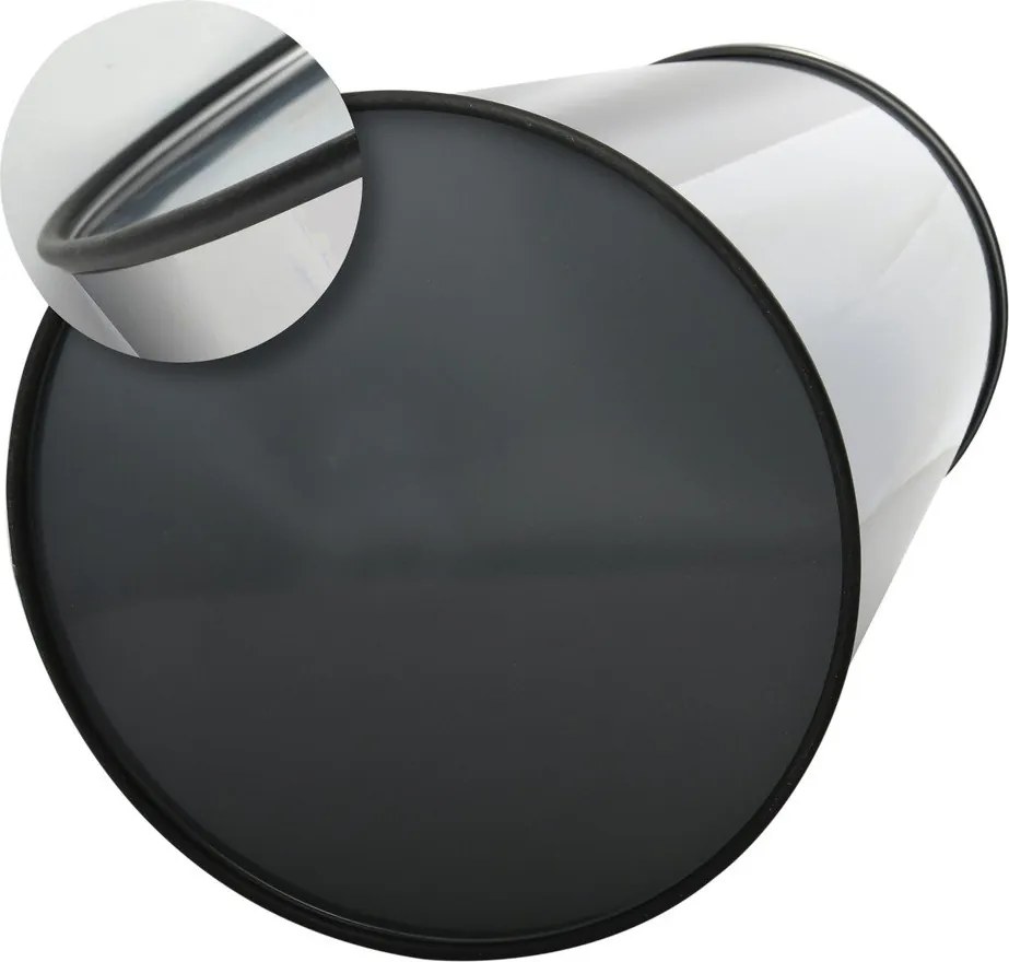 Coș de gunoi gri închis cu senzori de atingere din oțel 30 l – MSV