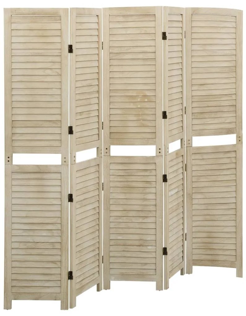 vidaXL Paravan de cameră cu 5 panouri, 175x165 cm,lemn masiv Paulownia