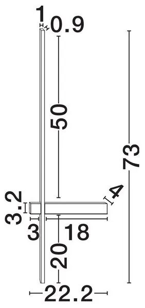 Aplica ambientala LED CCT DANESSA negru 73cm