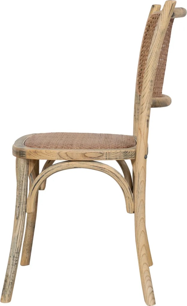 Scaun Thonet din lemn masiv si sezut din ratan