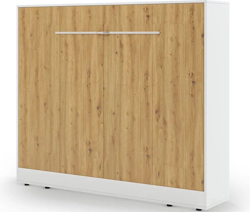 Pat rabatabil Devesto Horizontal Wall 140 Artisan Eiche LED, 200x140 cm – Artisan Eiche