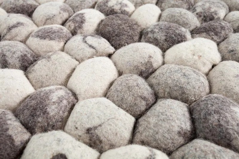 Covor tesut manual din lana, Organic 200x120cm, gri