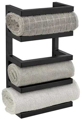 WENKO 25780100 - Suport pentru prosoape FONDIRO 24x42 cm negru