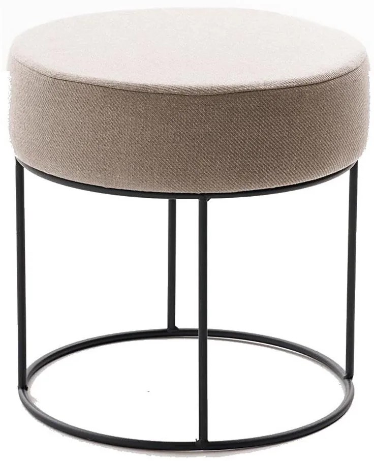 Taburet RELO, diametru 40 cm, bej
