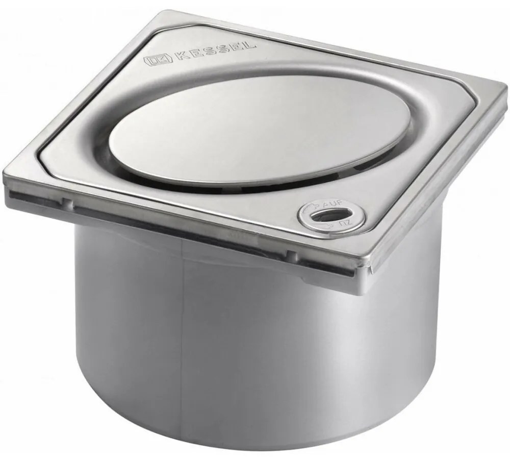 Piesa superioara si capac din inox pentru corp sifon Kessel Oval System 100