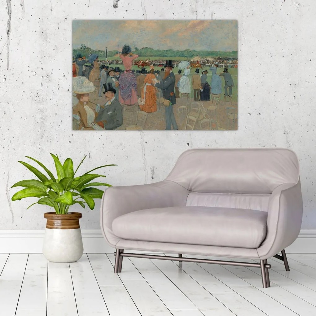 Tablou - Jean-Louis Forain, The Races at Longchamp, reproducere (90x60 cm)