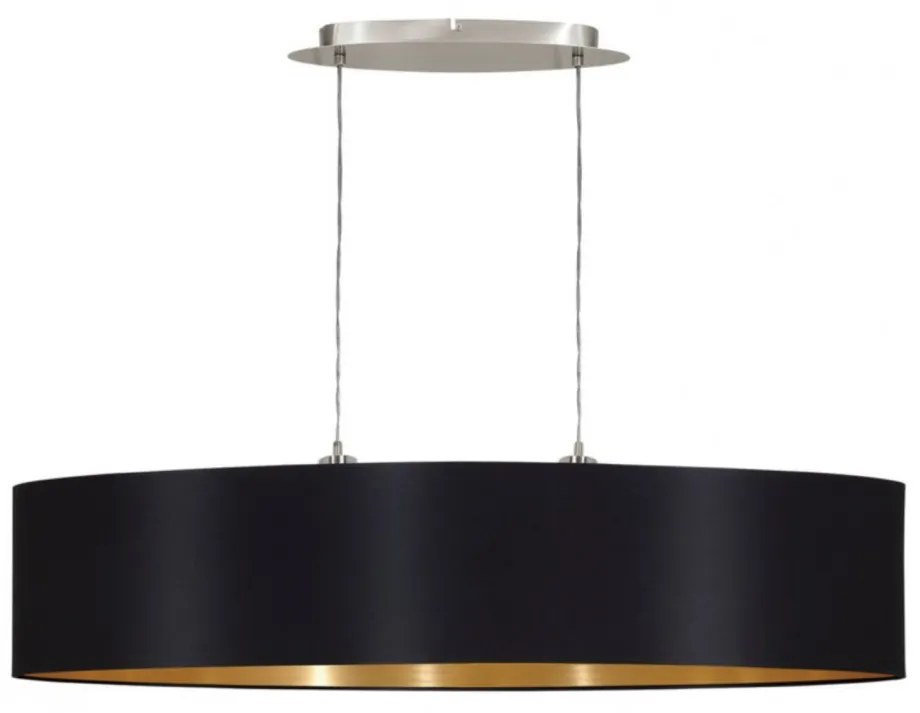 Lustra tip pendul Maserlo III tesatura/otel, bej, 2 becuri, 230 V