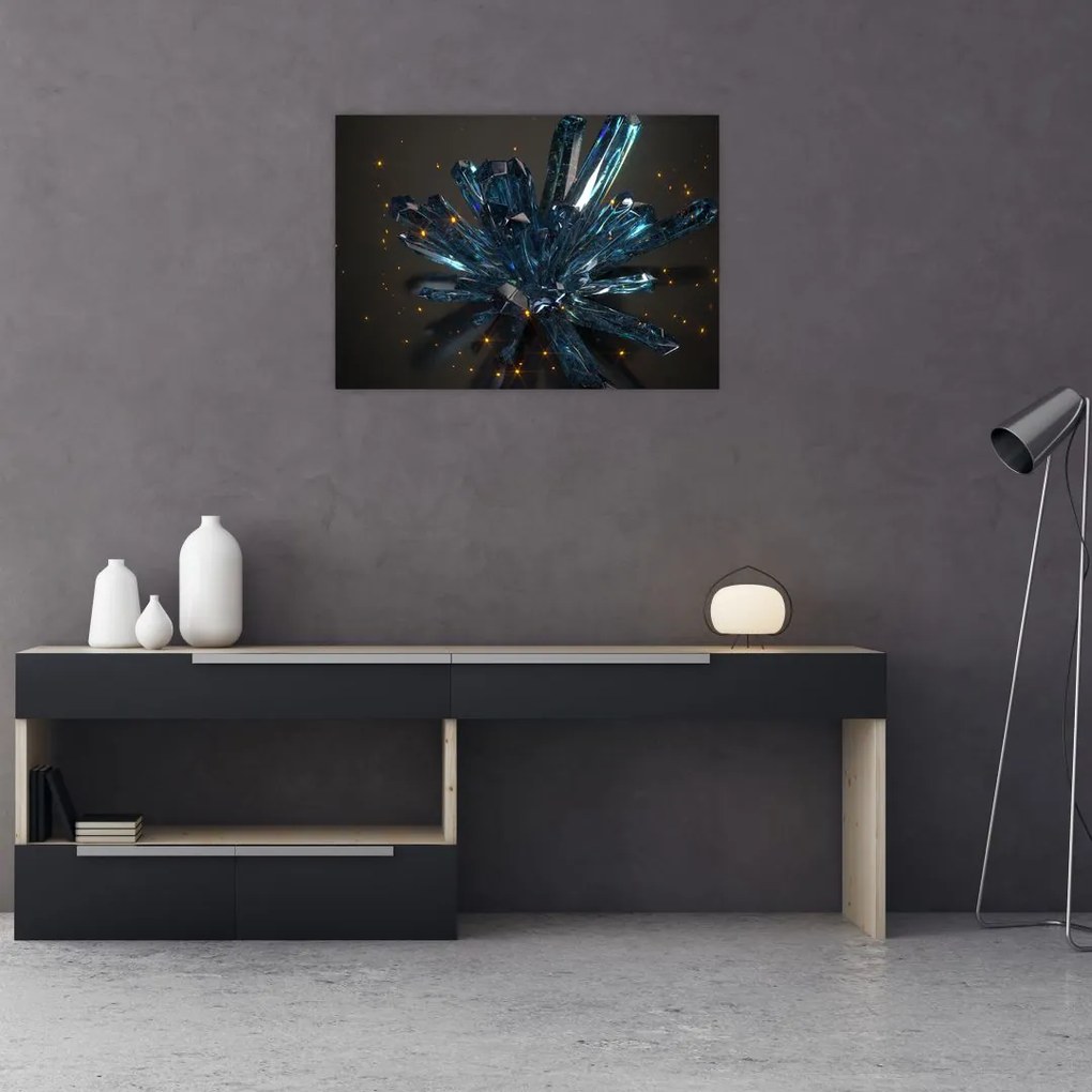 Tablou pe sticlă cu cristale (70x50 cm)