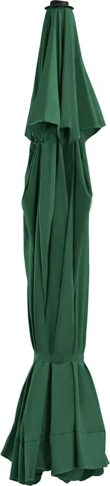 vidaXL Pânză de schimb umbrelă de soare de grădină, verde, 515 cm