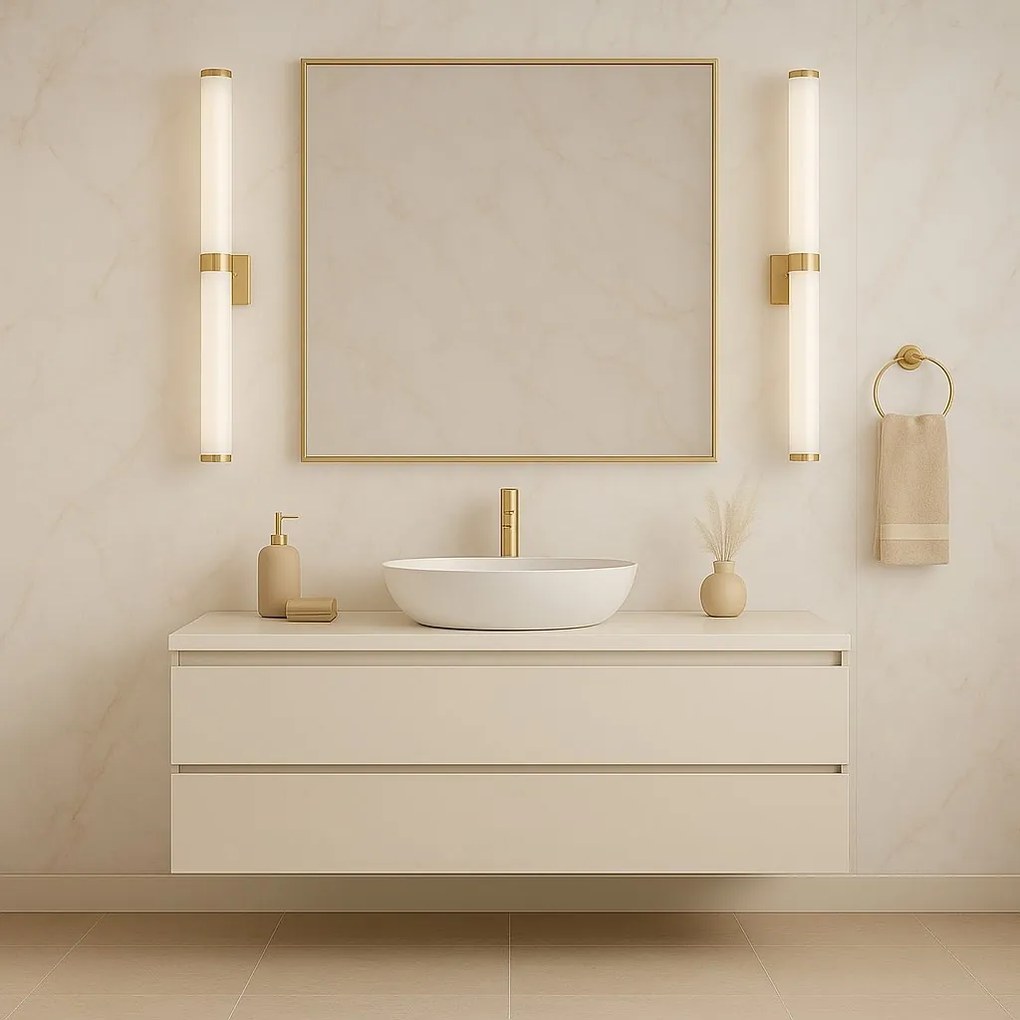 Aplica baie LED, Protectie IP44 alama periata, sticla BATUMI 8926