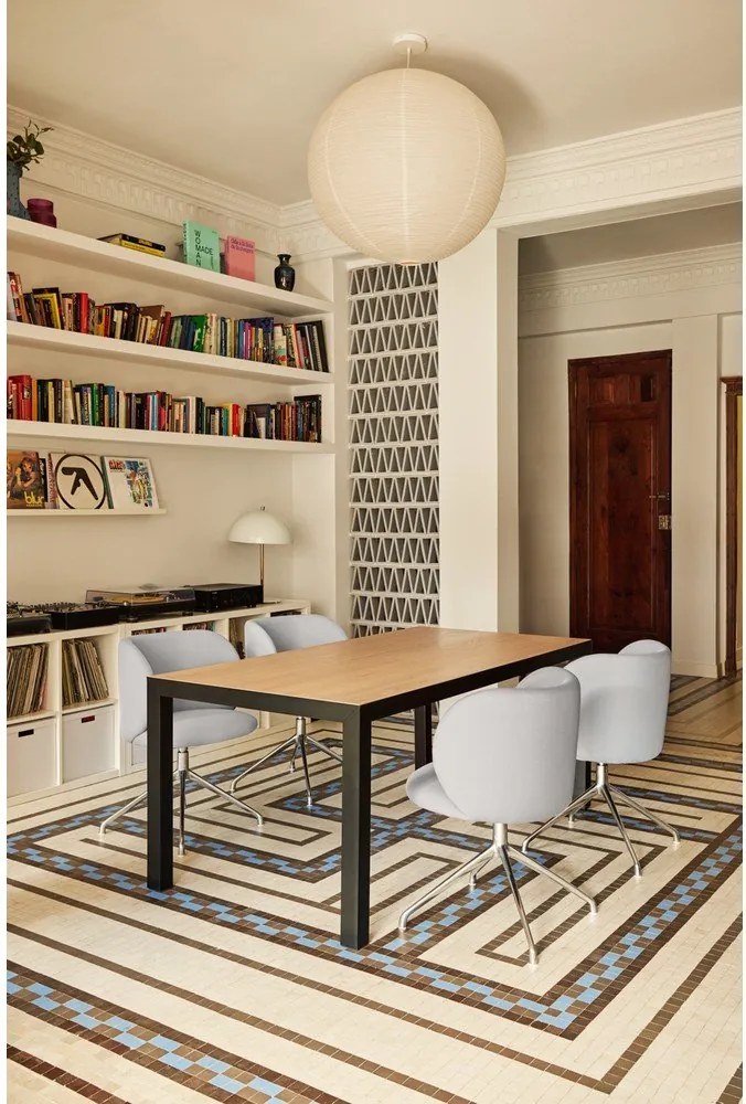 Masă de dining cu blat din lemn de stejar 75x180 cm Alma – Teulat