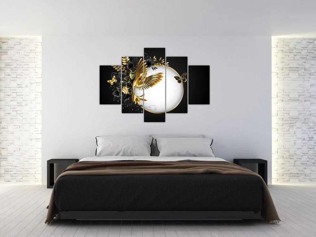 Tablou - Bile cu motive aurii (150x105 cm)