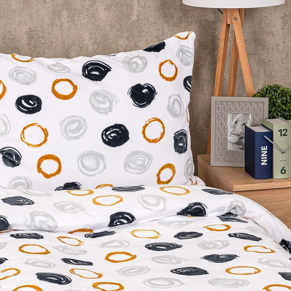Lenjerie de pat din micro-flanelă 4Home Dotty, 160 x 200 cm, 70 x 80 cm