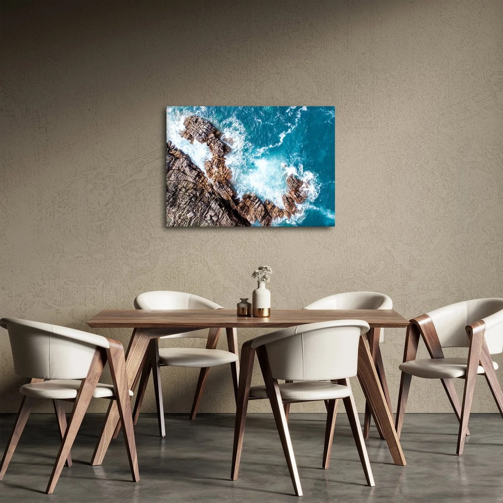 Tablou cu stânci și mare (70x50 cm)