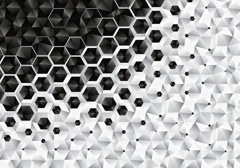 Fototapet - 3D hexagon (152,5x104 cm)