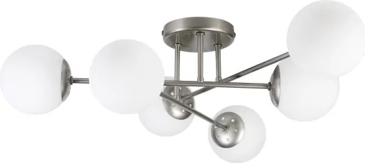 Lustră aplicată MALENA 6xE14/5W/230V crom mat/alb