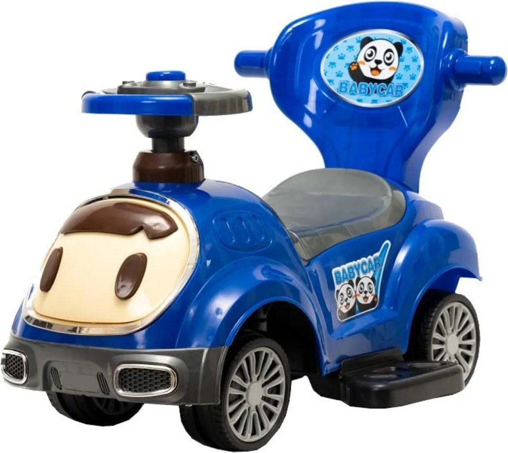 Masinuta copii si bebe NOVOKIDS™ BabyCar, Cu melodii si lumini, Maner de impins pentru parinti detasabil, Functie trotineta fara pedale, Pentru