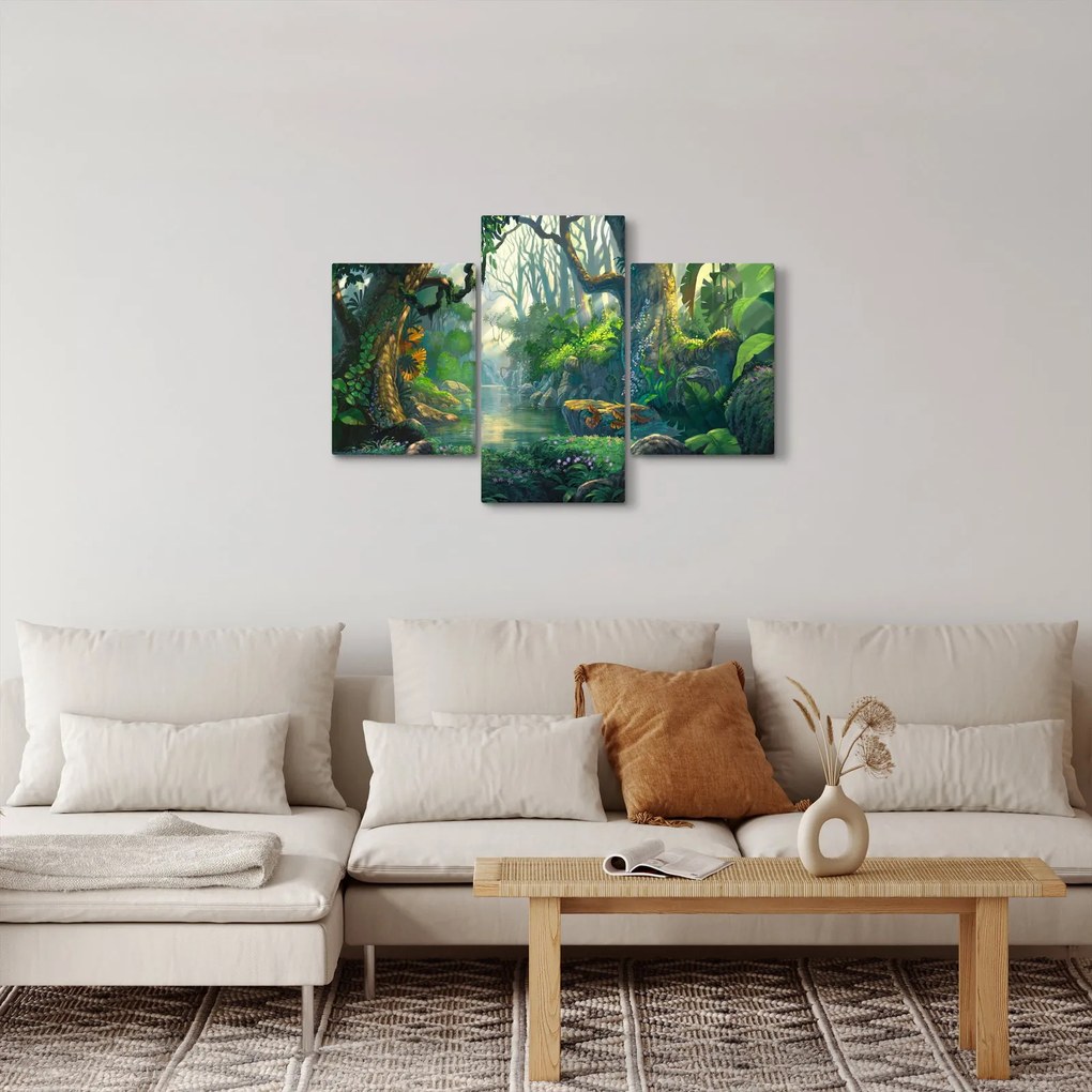 Tablou - Ilustrare pădure tropicală (90x60 cm)