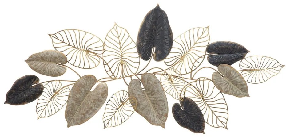 Decorațiune suspendată metalică Mauro Ferretti Century -A-, 131 x 61 cm, motive frunze