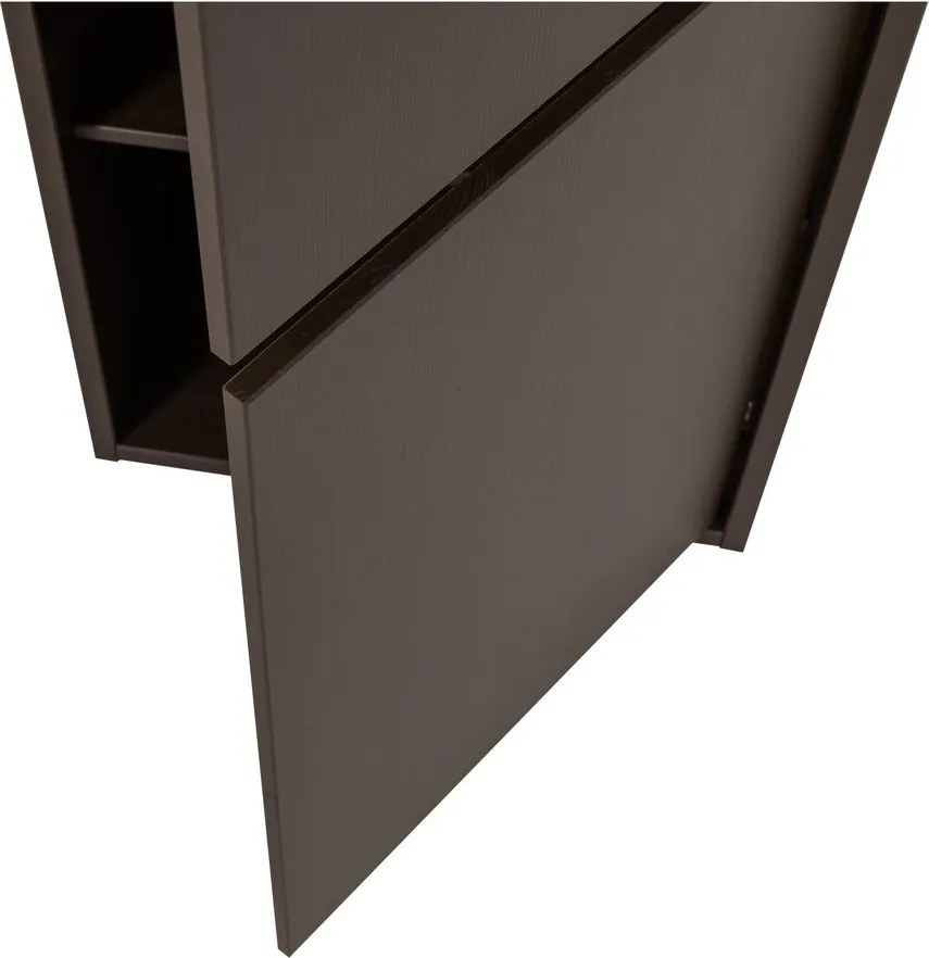 Dulap modular maro închis din lemn de pin 55x215 cm Meggy – WOOOD