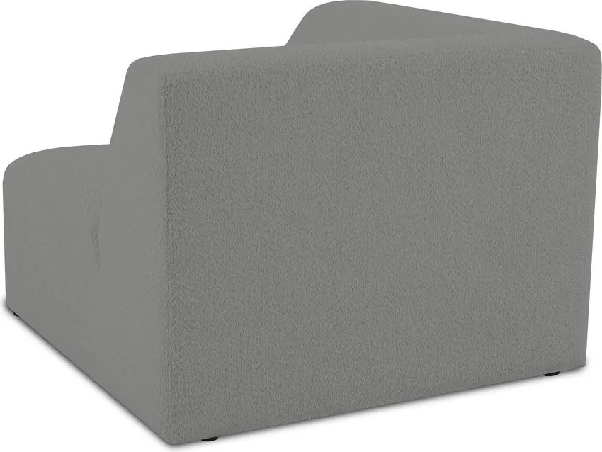 Modul pentru canapea gri cu tapițerie din stofă bouclé (cu colț variabil) Roxy – Scandic