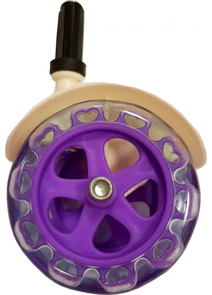 Premergator reglabil in 3 trepte NOVOKIDS™ Baby C, cu melodii, roti silentioase din silicon, Ratusca, Pliabil, Mov