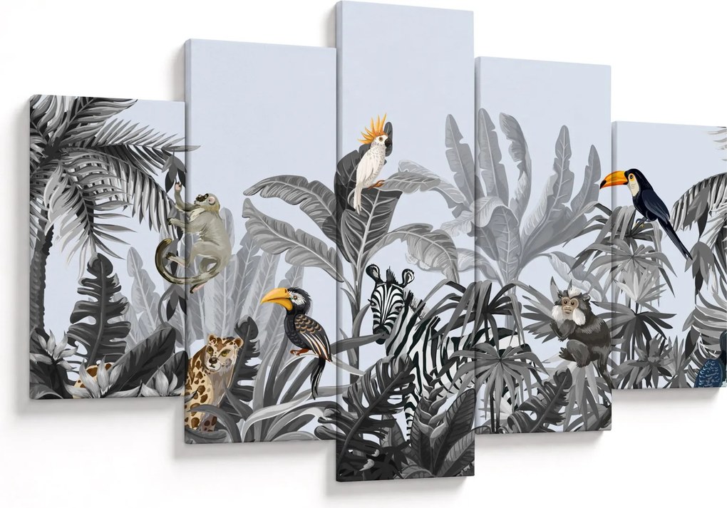 Tablou - Jungla ilustrată (150x105 cm)