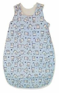KidsDecor - Sac de dormit fara maneci Baby bear 70 cm din Bumbac, 70x30 cm, 3-9 luni, Tog 1.0, Albastru
