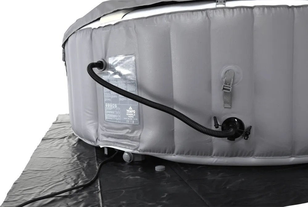 Cada cu hidromasaj gonflabil, gri/alb, 4-6 pers., 1000 l, KAMINO NEW TYP 2