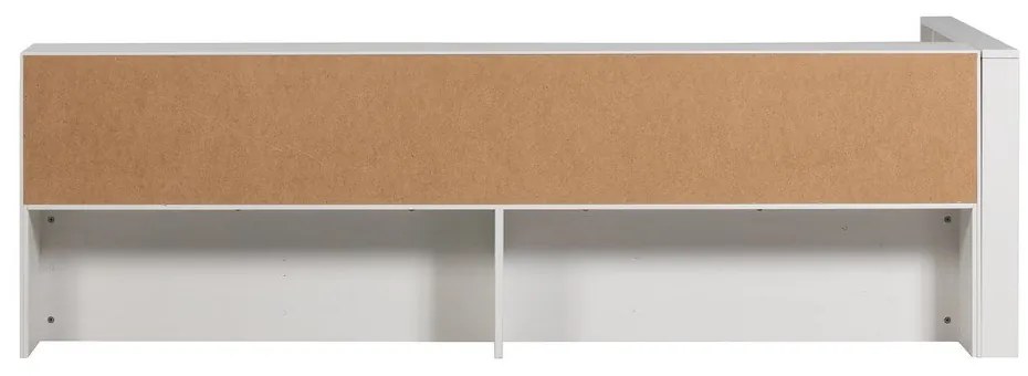 Pat alb din lemn de pin fără somieră 90x200 cm Carter – WOOOD