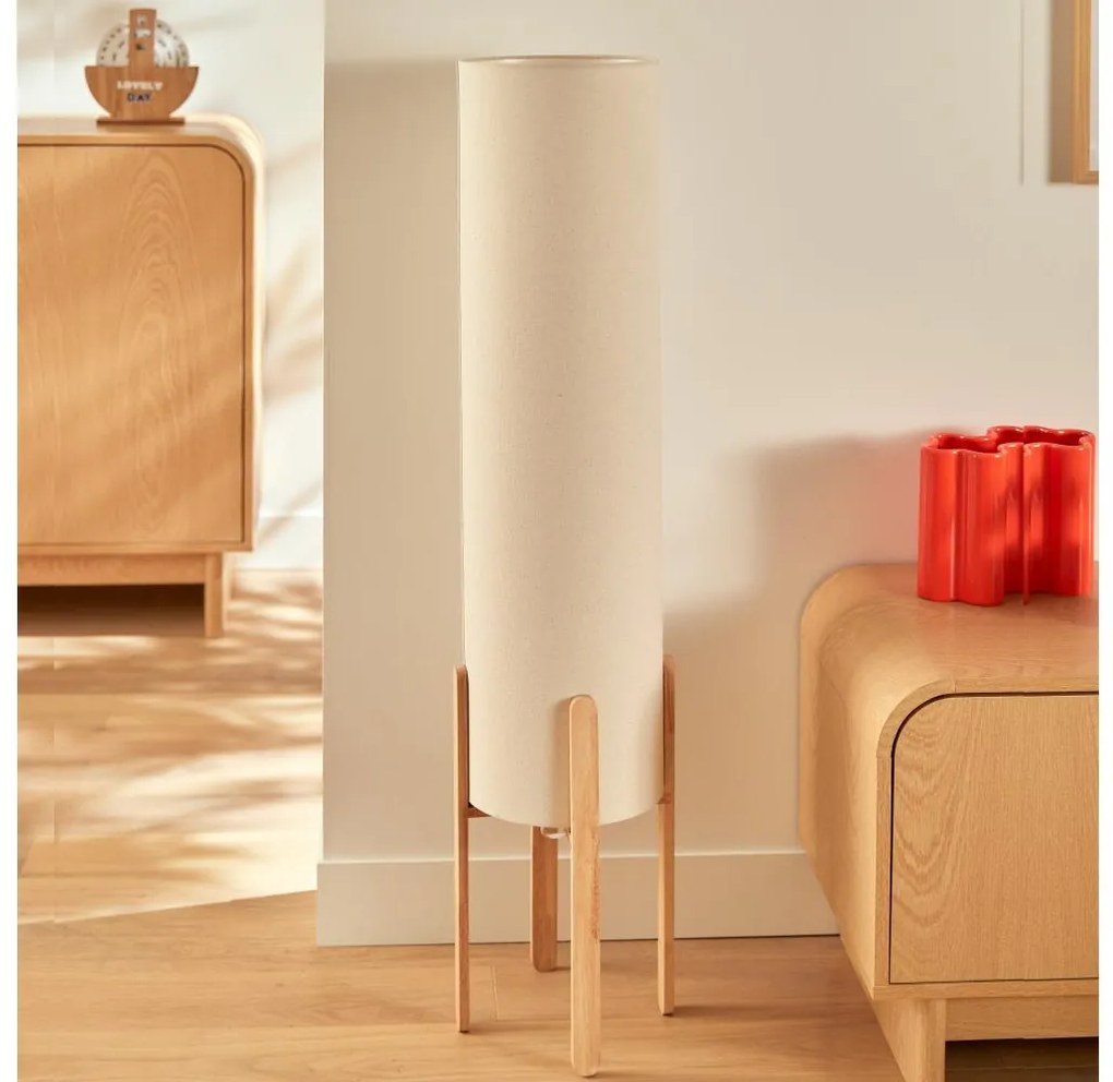 Lampadar Atmosphera KEYAH 1xE27/25W/230V, lemn de hevea