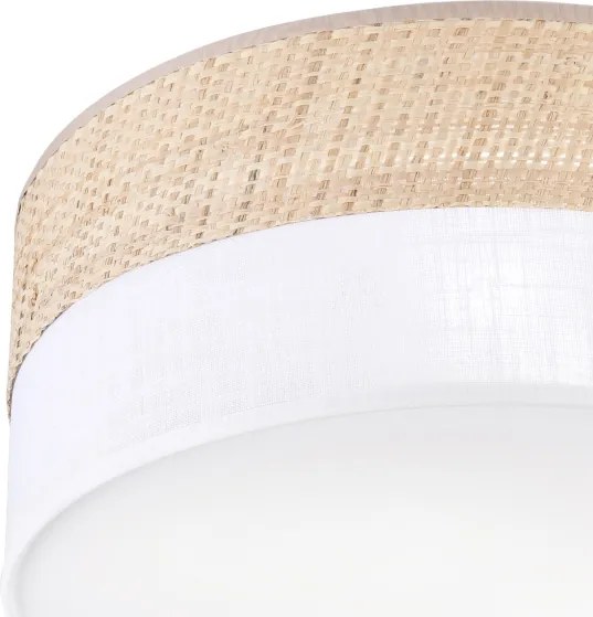 Plafonieră SIRJA DOUBLE BOHO, 2xE14/15W/230V, Ø 35 cm, bej/alb