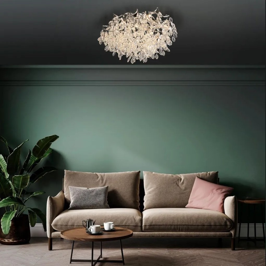 Lustra aplicata design magnific, crom, diametru 60cm, RICICLE