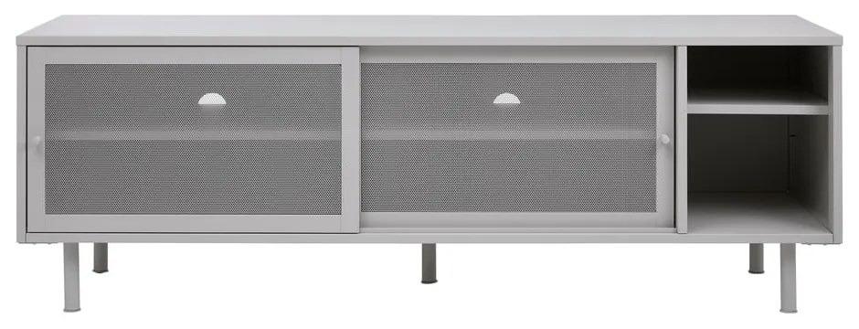 Comodă TV gri din metal 160x55x45 cm Veep – Unique Furniture