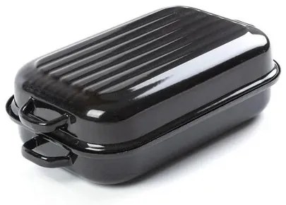 Tavă de copt dublă emailată cu nervuri Belis, 35cm, 35 cm