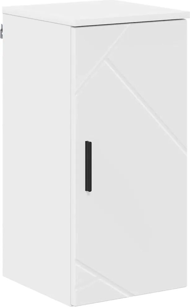 vidaXL Dulap de Baie Pe perete cu ușă Alb lucios 30 x 31,5 x 61 cm