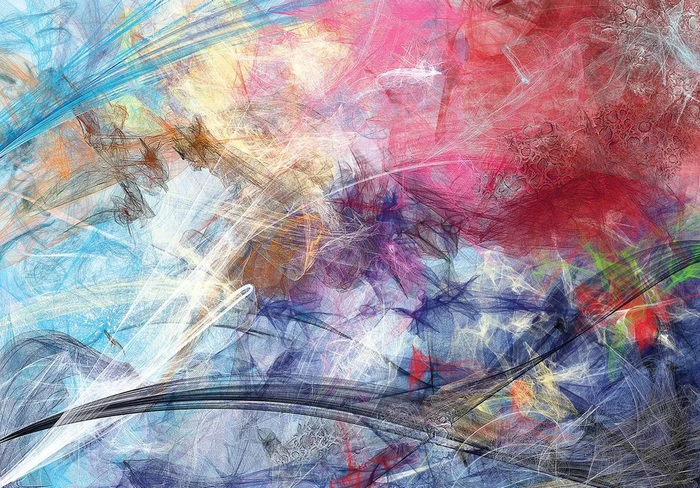 Fototapet - Desenul  în linii mari abstacției colorate (152,5x104 cm)