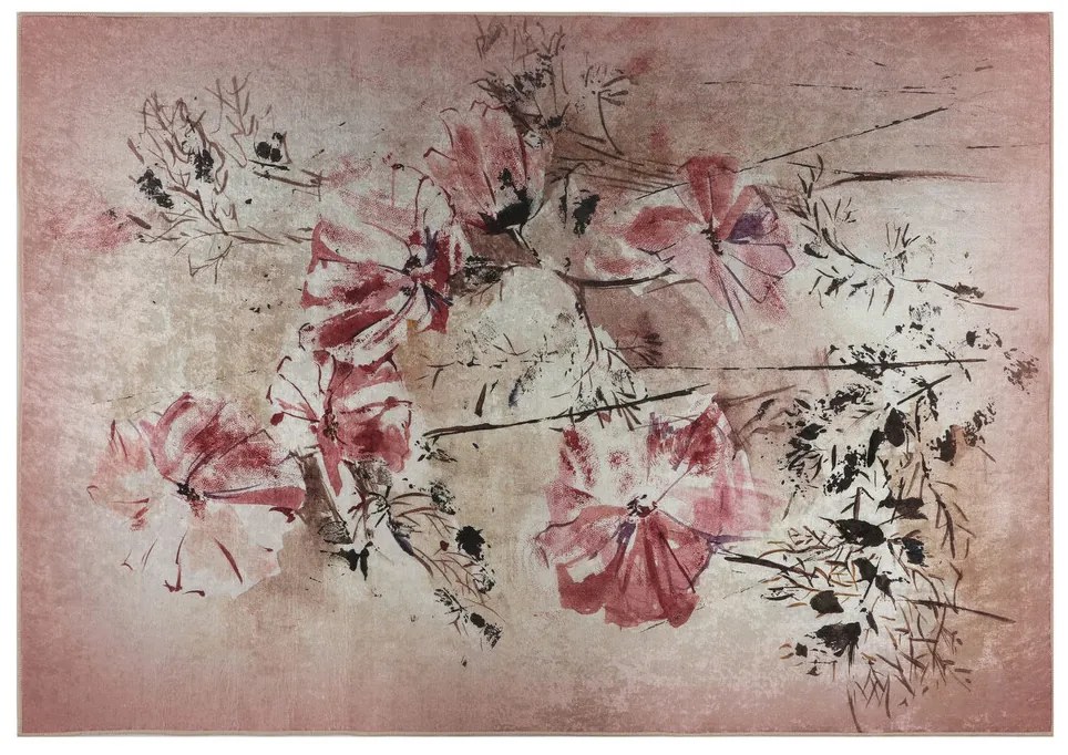 Covor, Mu150, 120x180 cm, Poliamida, Roz pudra