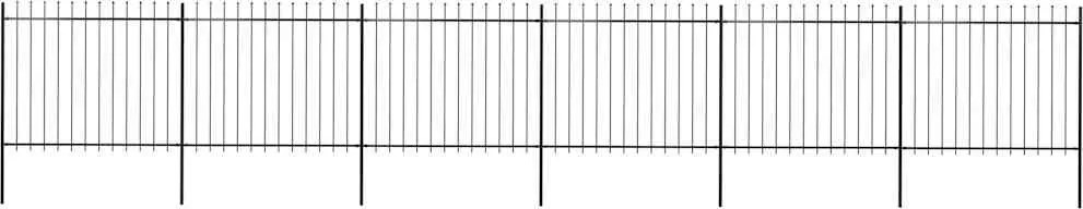 vidaXL Gard de grădină cu vârf tip suliță din oțel 1070x150 cm, negru