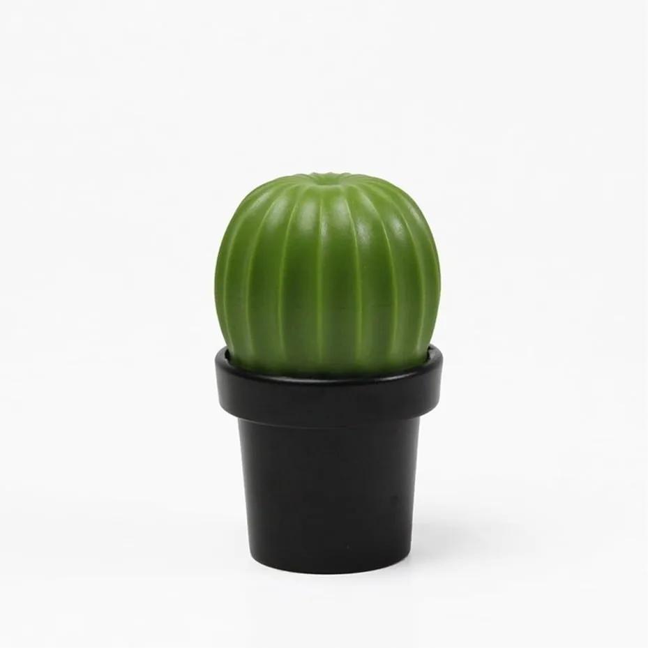 Râșniță sare/piper Qualy&CO Tasty Cactus, negru-verde