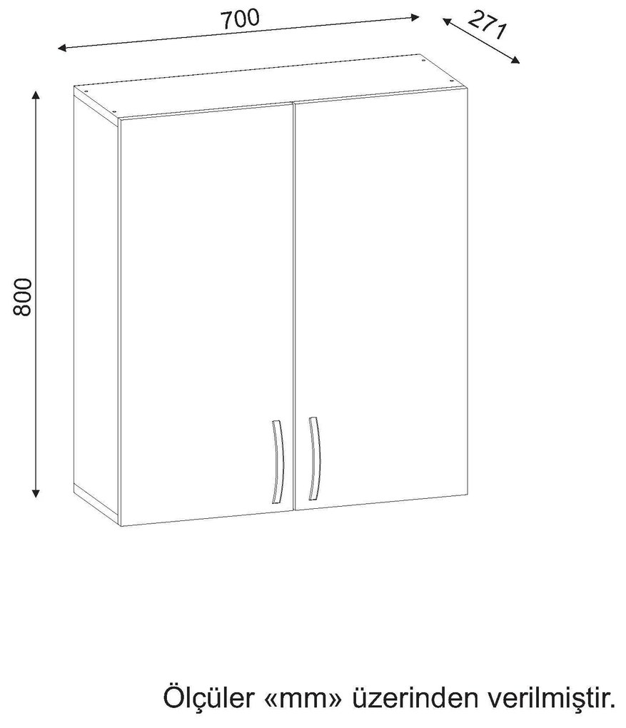 Cabinet de baie Benito Üst - White