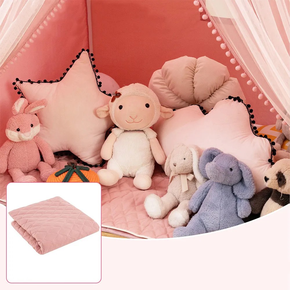 Cort de joacă cu luminițe stelare, roz